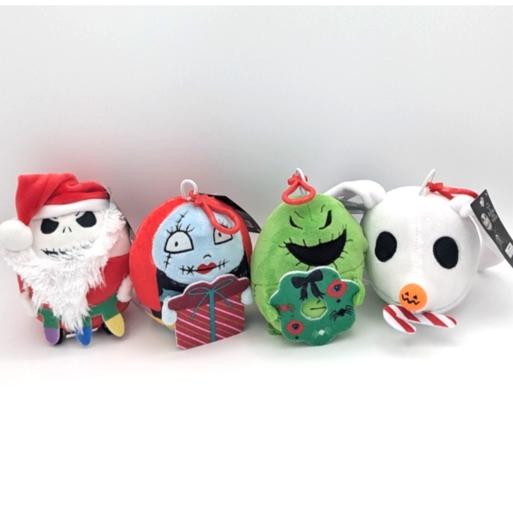 Kcare The Nightmare Before Christmas Plush Bag Clip Set of 4 Approx 4" w/ Tag